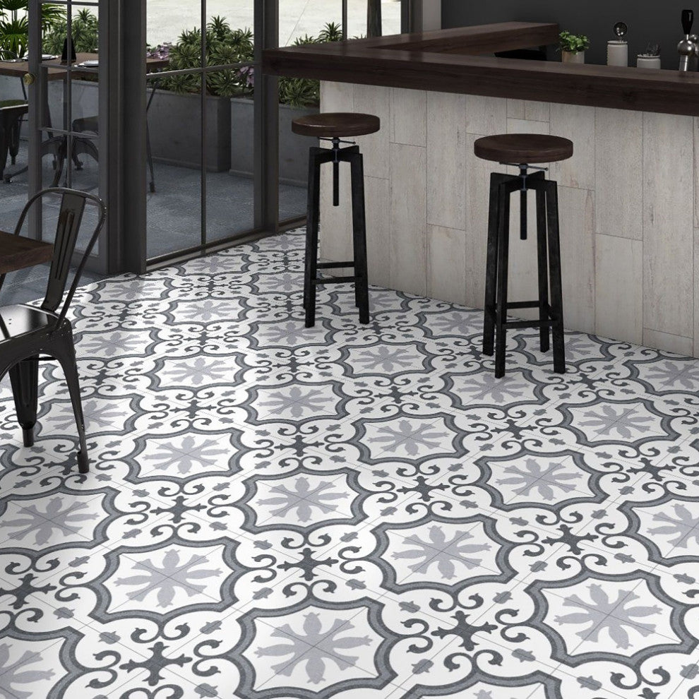 Lacour Porcelain Floor and Wall Tile, Grey