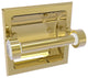 Pacific Grove Recessed Toilet Paper Holder, Unlacquered Brass