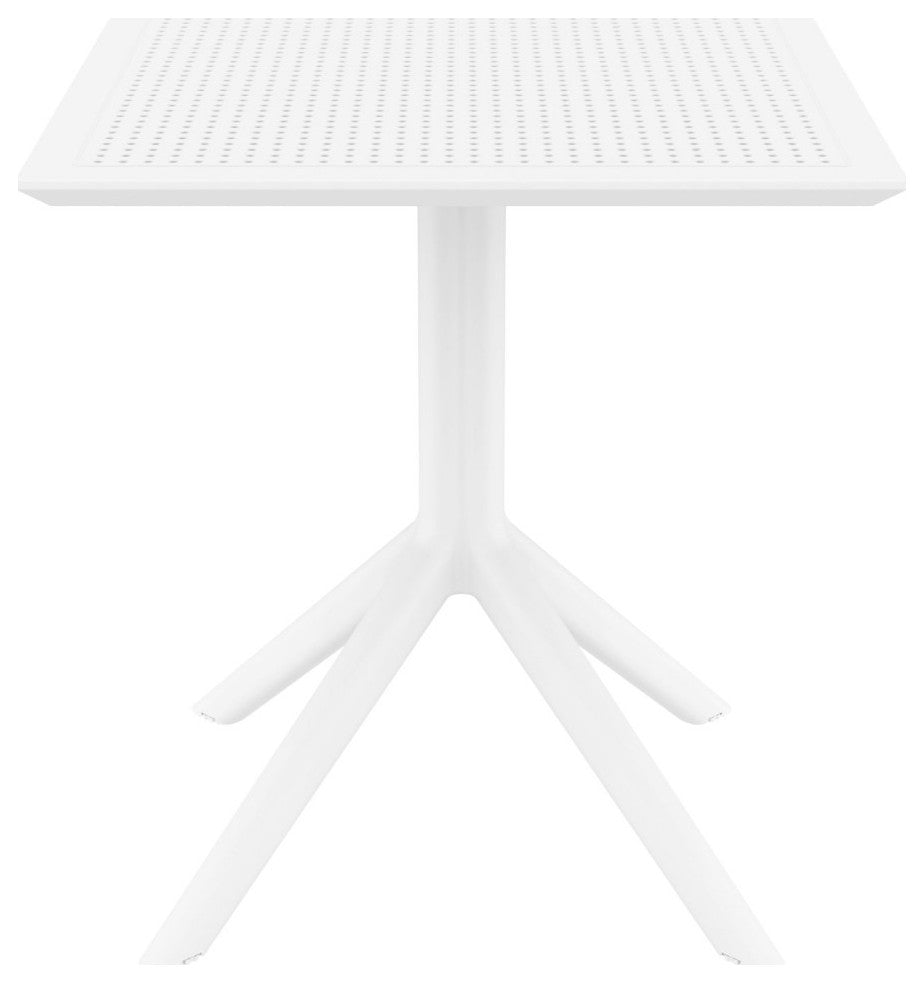 Lucy Outdoor Bistro 3-Piece Set With 27" Table Top White