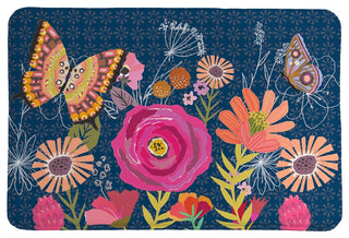 Laural Home Butterfly Floral Memory Foam Rug