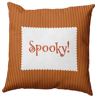 Halloween Spooky Ticking Accent Pillow, Dark Red, 26"x26"