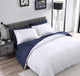 The Nesting Company Chestnut Reversible 7-Pc BIB Comforter Set-Queen-White/Navy