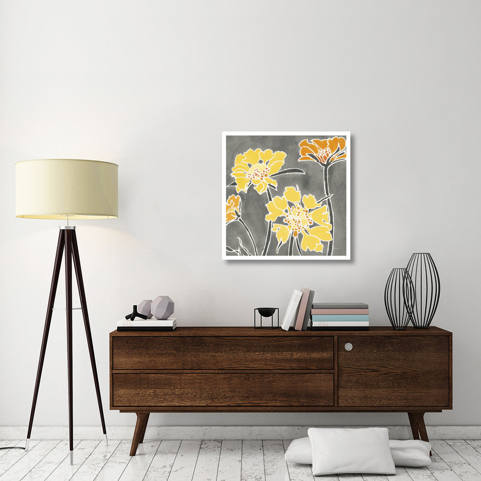 "Cloisonne Beauty II Gray Crop" Digital Paper Print by Shirley Novak, 32"x32"
