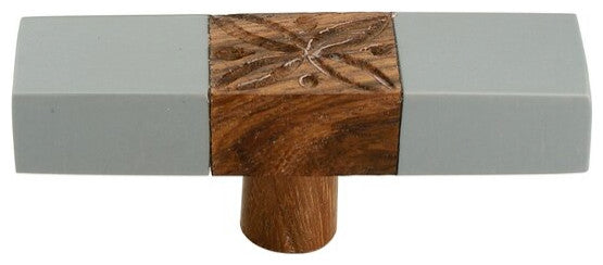 Fusion 3 in. Resin knob Decorative Hardware Gray Drawer Cabinet Knob