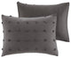 Urban Habitat Brooklyn Pom-Pom 7-Piece Duvet Cover Set, Grey