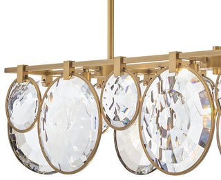 Fredrick Ramond Nala Medium Eight Light Linear, Heritage Brass