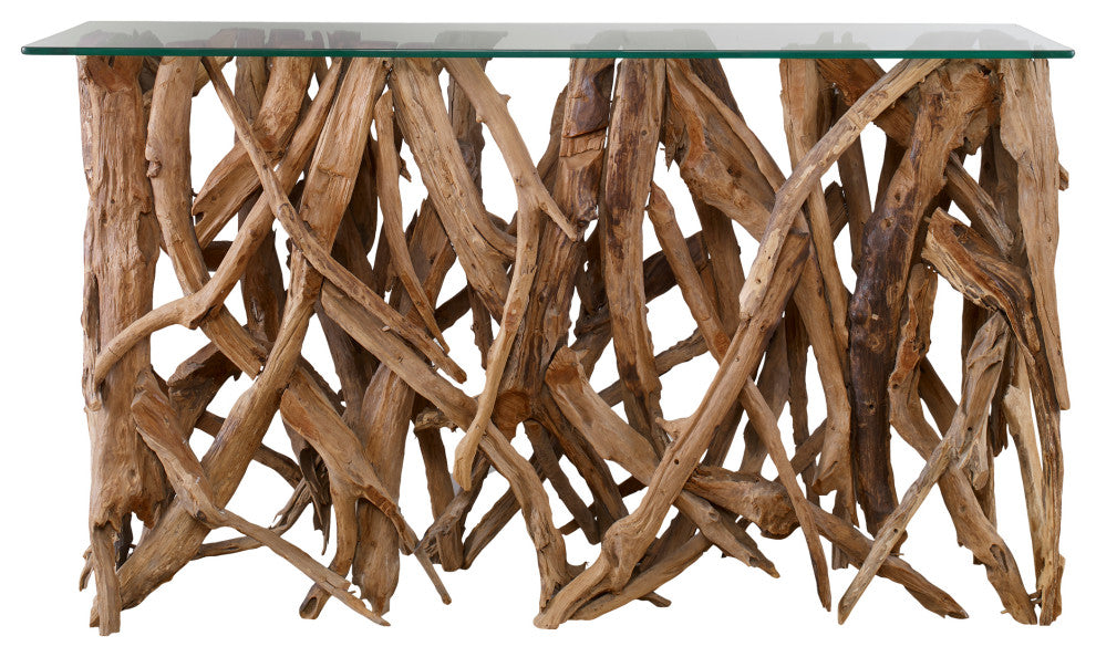 Uttermost Teak Wood Console