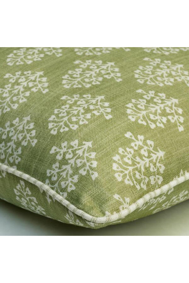 Floral Print Throw Pillow | Andrew Martin Sprig, Green