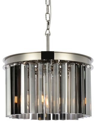 Elegant Lighting 1208D16-SS/RC Sydney 3 Light 16"W Crystal - Polished Nickel