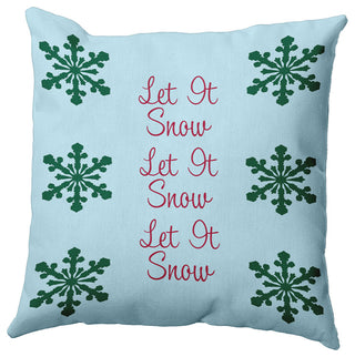 Let It Snow Indoor/Outdoor Throw Pillow, Omar, 20"x20"