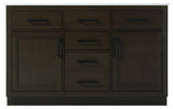 Home Living 54" Double Bathroom Vanity, Mocha Brown