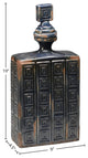 19" Ceramic Decorative Bottle, Blue