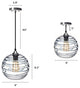 1-Pack kitchen decor Glass hanging lamp 9inch Green pendant lights