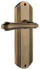 Deco Plate With Fleur Lever, Antique Brass, Right-Handed