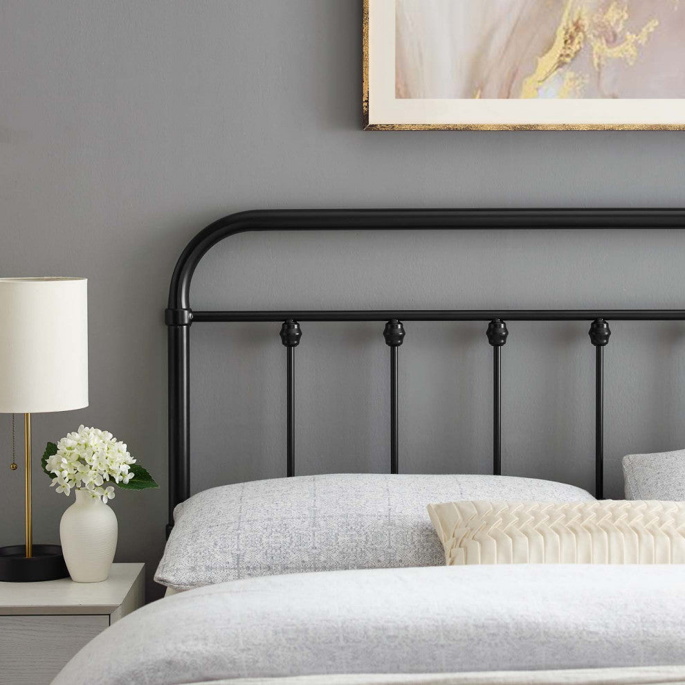 Sage Twin Metal Headboard Black