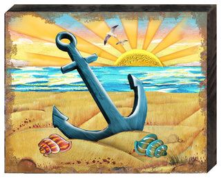 Decorated Anchor Wooden Door