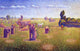 Charles Angrand The Harvesters, 18"x27" Wall Decal Print