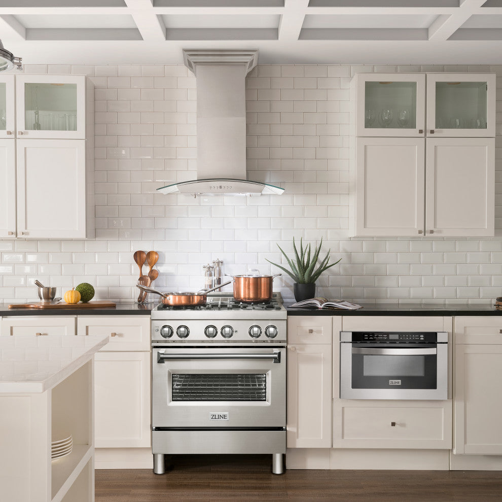 30" ZLINE CrownSound Ducted Vent Wall Mount Range Hood, KN4CRN-BT-30