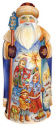 Winter Bazaar Santa, Woodcarved Figurine