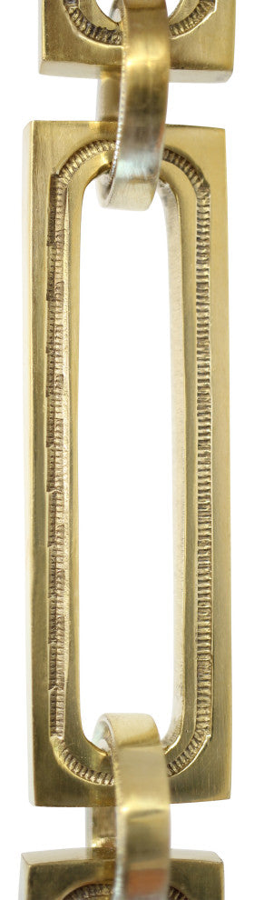 Brass Rectangle Chandelier Chain, Various Finishes, Polished Brass, H80