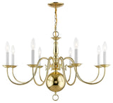 Williamsburgh Chandelier, Polished Brass