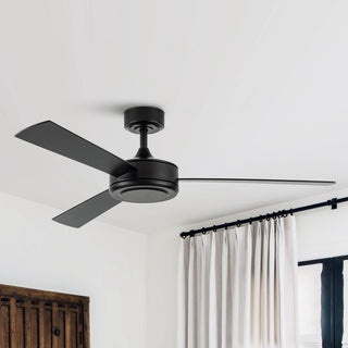 52-inch Modern 3-Blade Black LED Ceiling Fan without Light
