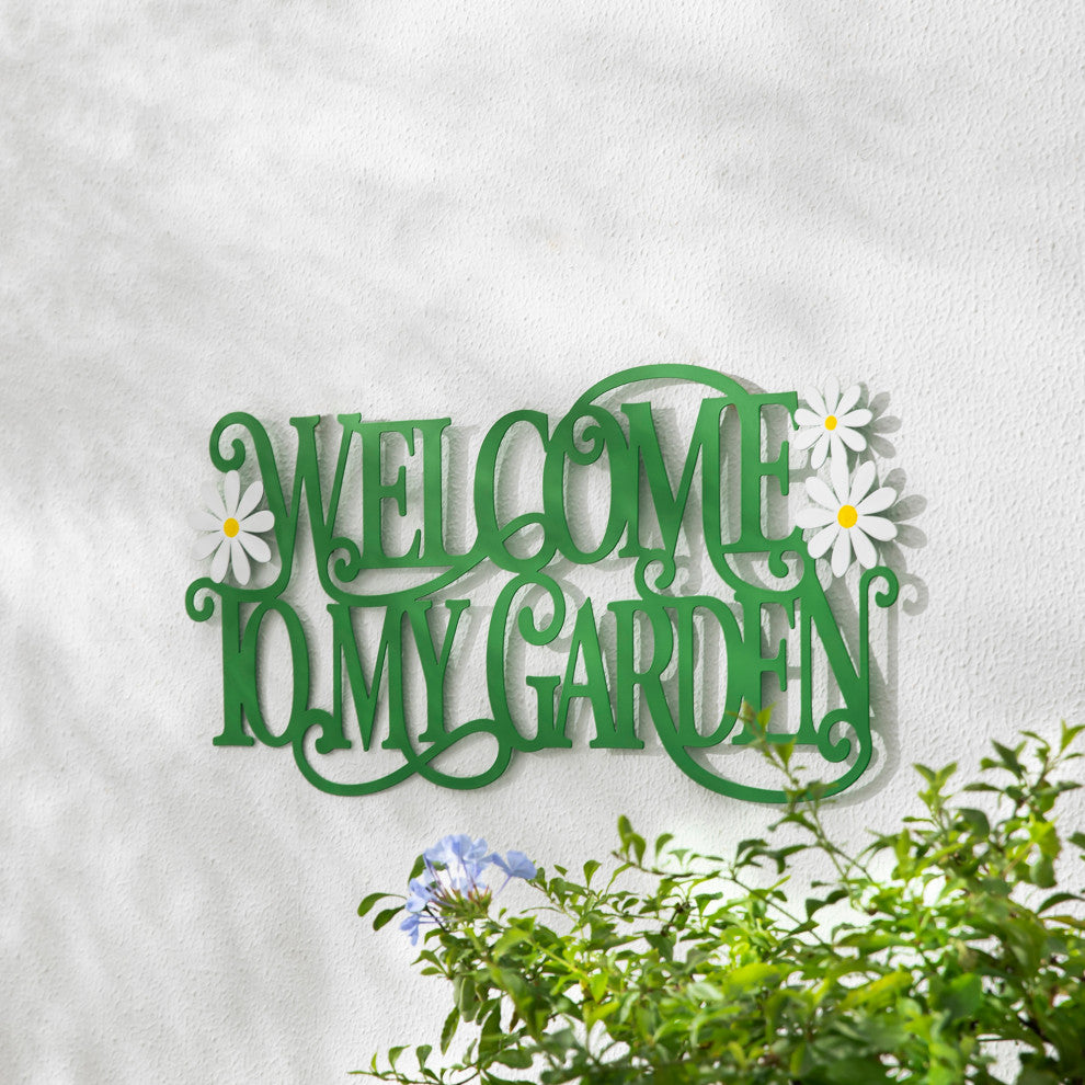 24"L "Welcome to My Garden"  Wall Decor