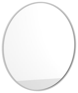 Julianne Round Metal Framed Wall Mirror, Silver, 36"