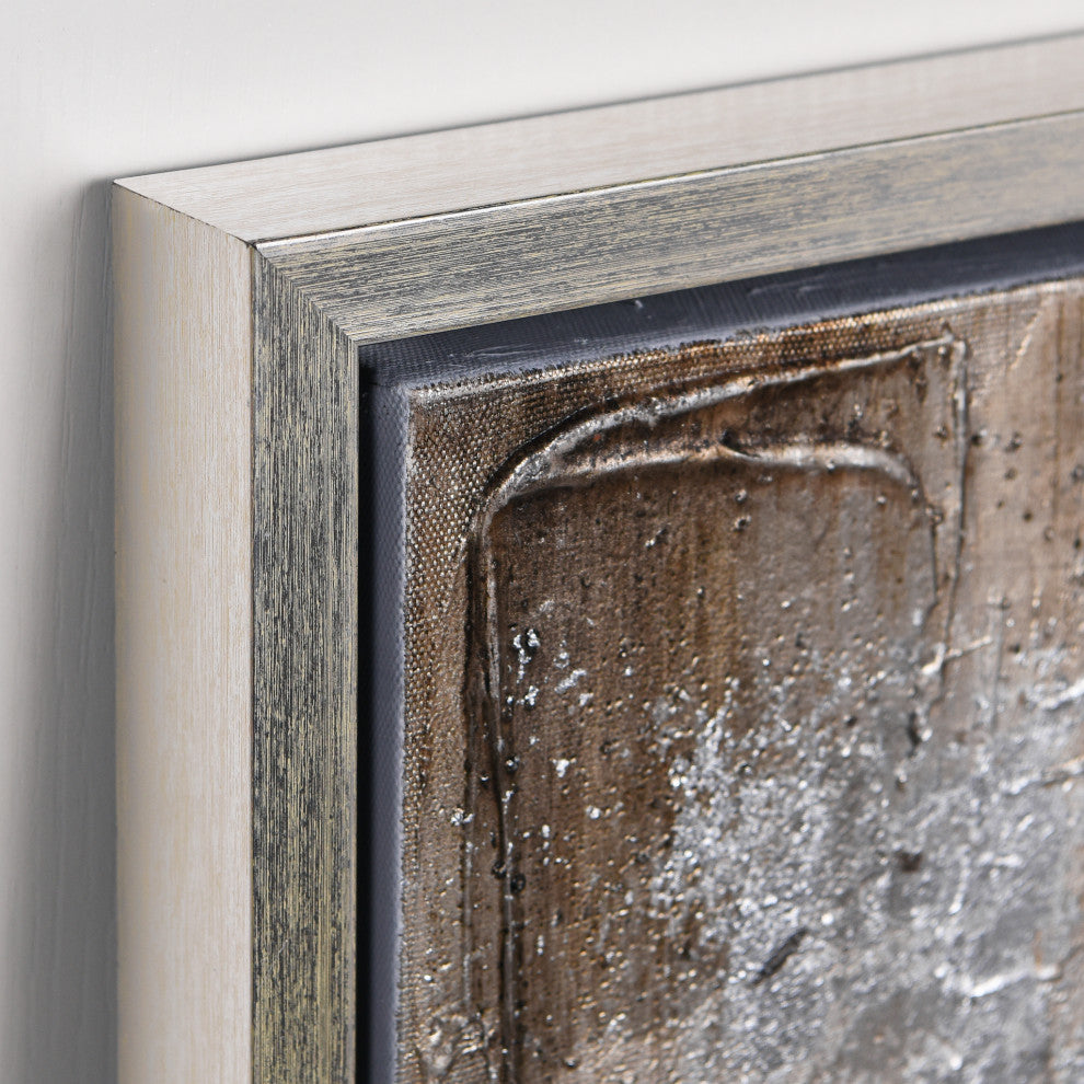 Iceberg Abstract Textured Metallic Hand Painted Wall Art by Martin Edwards