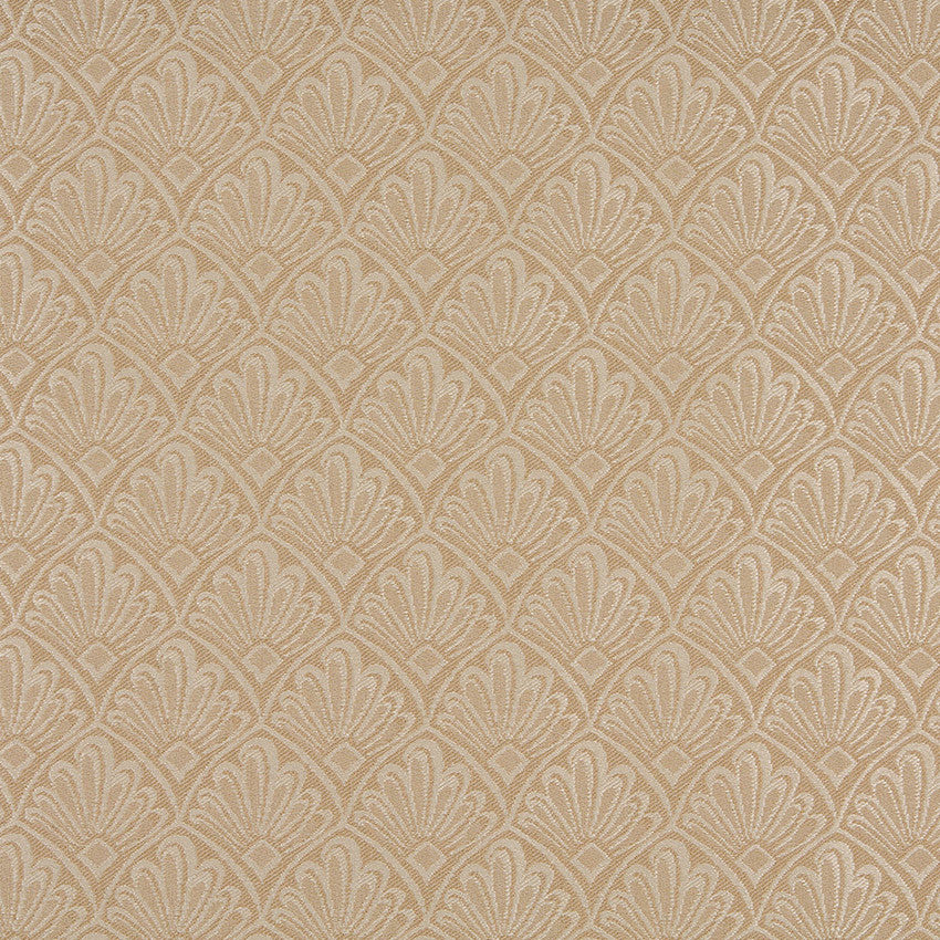 Beige And Tan Two Toned Fan Upholstery Fabric By The Yard