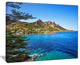 "Esterel Rocks Beach Coast in Blue" Seashore Wall Art, 20"x12"