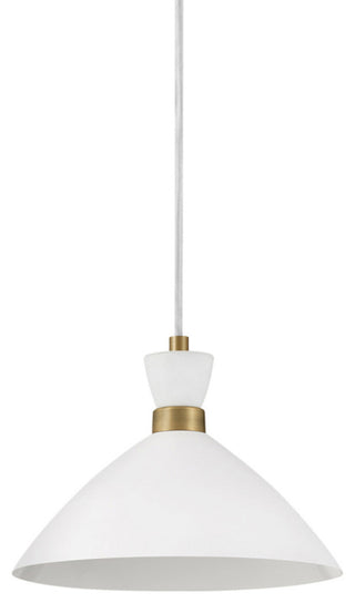 Lark 83257 Simon 1 light 13"W Pendant / Semi-Flush Ceiling - Matte White /