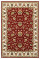 3' X 6' Red Ivory Machine Woven Floral Oriental Indoor Area Rug