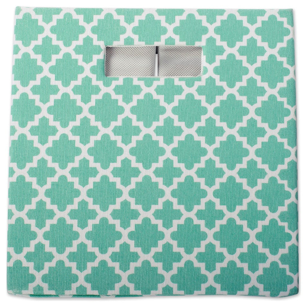 DII Polyester Cube Lattice Aqua Square 11x11x11"