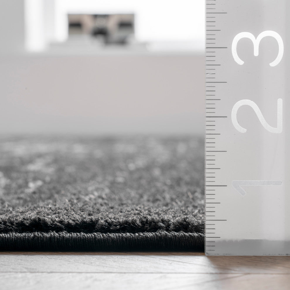 Nuloom Ring Around The Rosette Area Rug, Black 2'6" x 12'