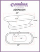 Acrylic Double Ended Pedestal Bathtub 60" X 30" With 7" Faucet Drillings