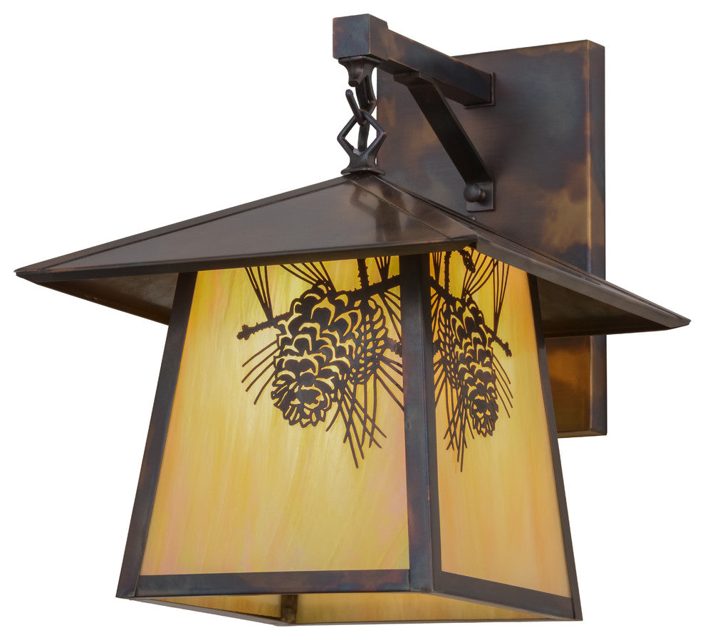 12W Stillwater Winter Pine Hanging Wall Sconce