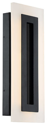 Shadow 17" LED Outdoor Wall-Light 3000k, Black