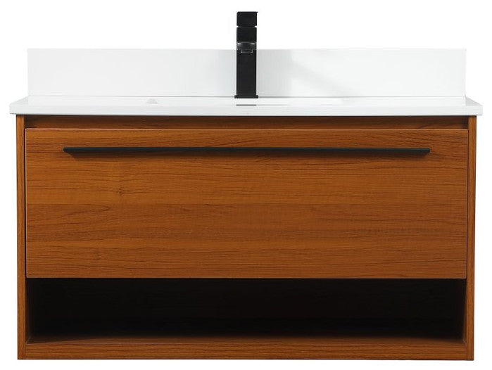 Elegant Decor Roman Bathroom Vanity Teak