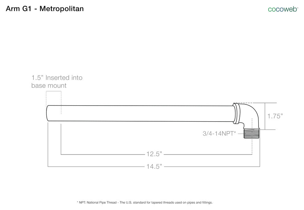 14" Calla LED Barn Light With Metropolitan Arm, Jade