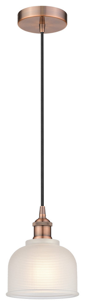Innovations 616-1P-AC-G411-LED 1-Light Mini Pendant, Antique Copper