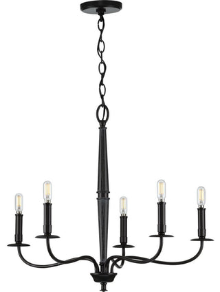 Durrell Collection 5-Light Black Chandelier
