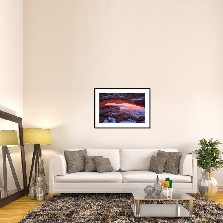 "The Moment Right Before Sunrise" Framed Digital Print by Daniel F, 44x32"