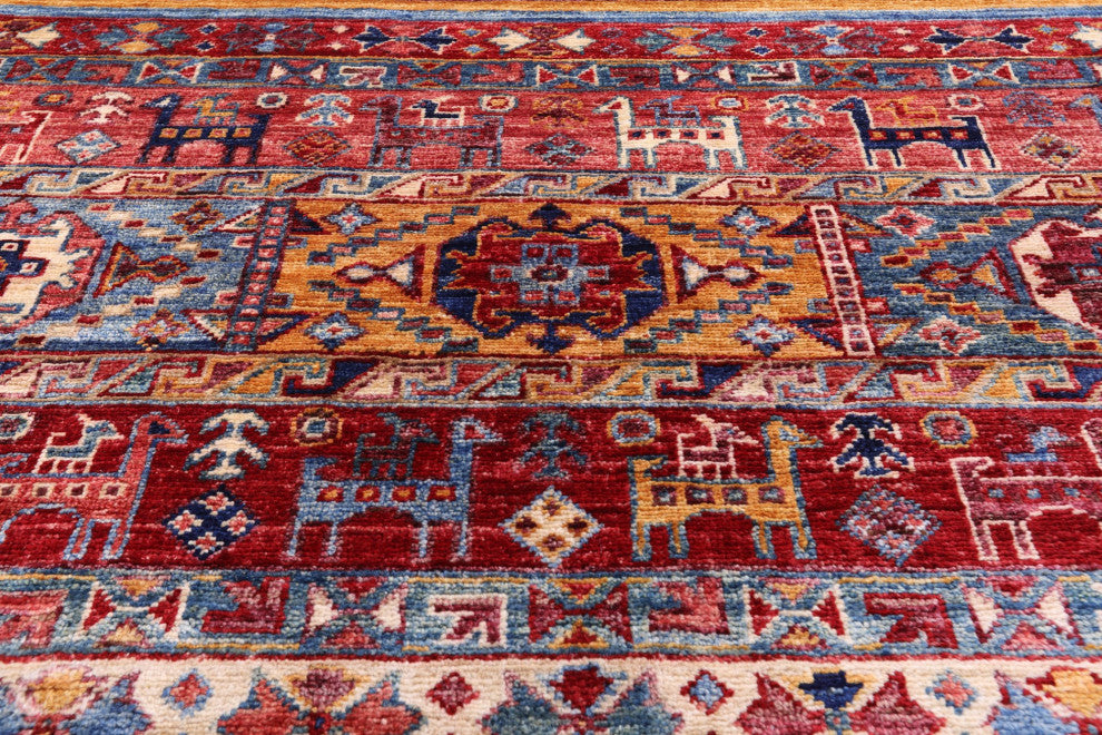Hand Knotted Tribal Persian Gabbeh Rug 3' 11" X 6' 0" Q8125