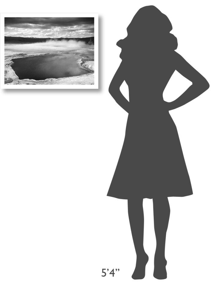 "Fountain Geyser Pool, Yellowstone National Park, 1941-1942" Paper Art, 24"x19"