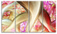 Golden Red Fractal Plant Stems, Abstract Canvas Art Print, 48"x28", 4 Panels
