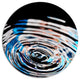 Beautiful Splash Of Purple Water, Abstract Disc Metal Wall Art, 23"
