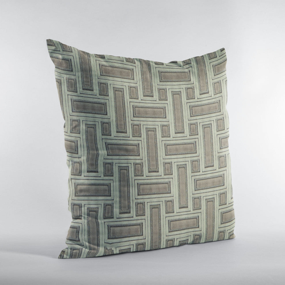 Truffle Stony Cut Velvet, Some Sparkle To It Luxury Throw Pillow, 20"x36" King