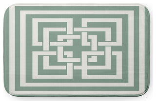 34" x 21" Greek New Key Bathmat, Sage