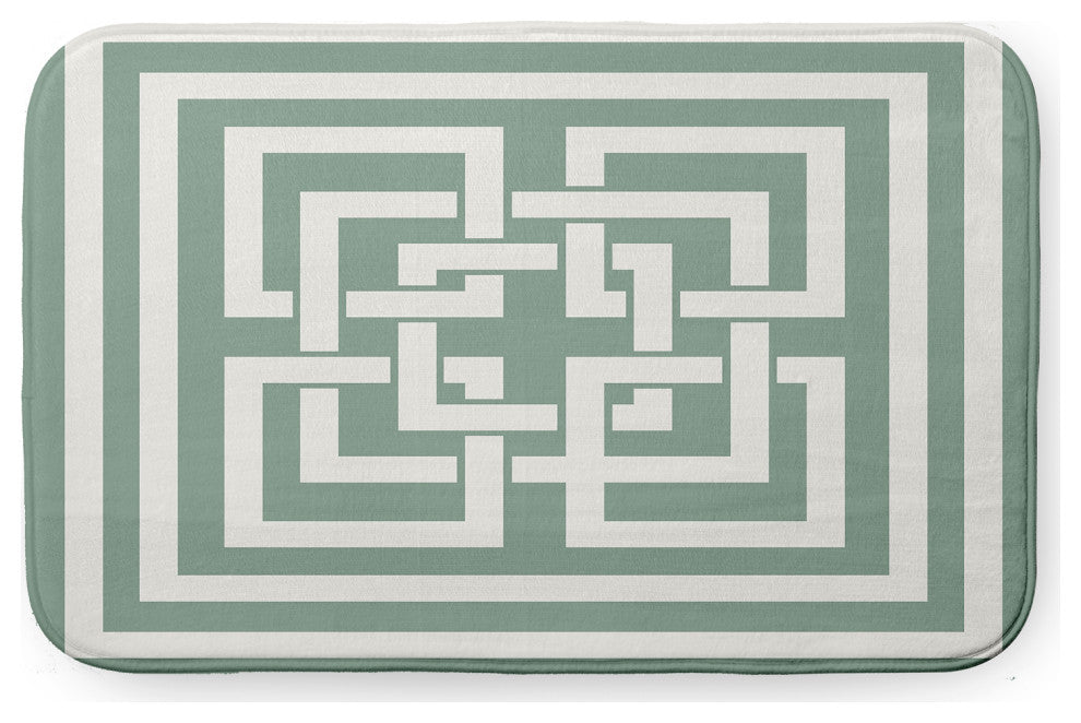 34" x 21" Greek New Key Bathmat, Sage